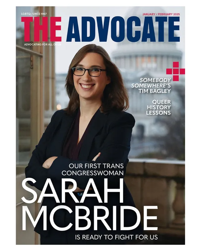 Portraits of Rep. Sarah McBride for The Advocate’s Jan/Feb ‘25 cover story