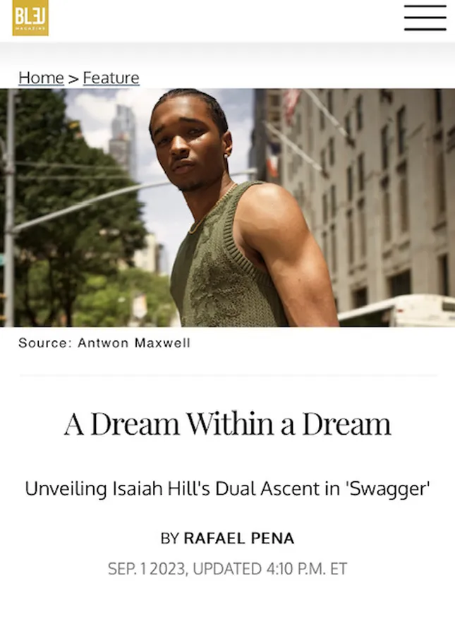 Bleu Magazine September 2023 - Isaiah Hill