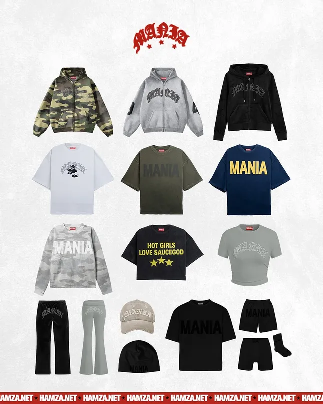 'MANIA' - Hamza - Merchandising Mock-ups