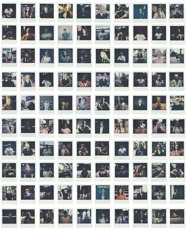 ‘Dirt’ Wall of 100 Polaroid Portraits