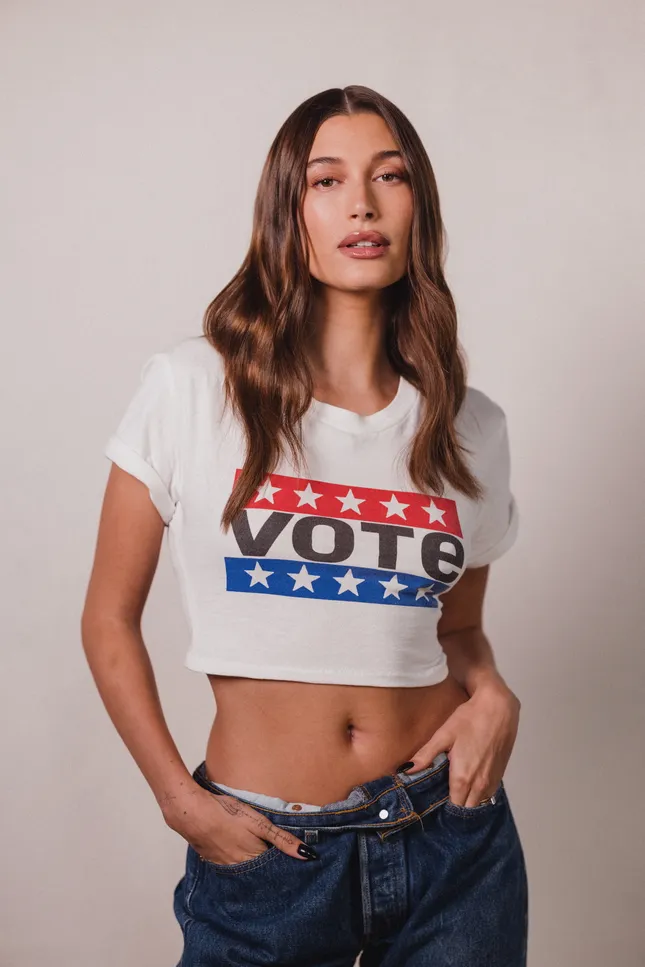 Levi's Voting Campaign Feat. Hailey Bieber, Quannah Chasinghorse, Nico Hiraga