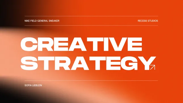 Creative Strategy: Recess Studios for Nike