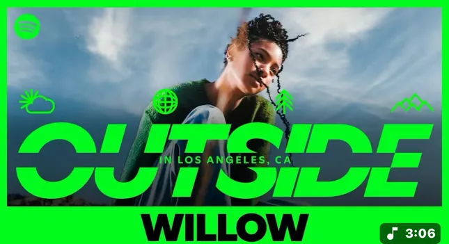 WILLOW - "between i and she" (Live) | Spotify
OUTSIDE in Los Angeles, CA