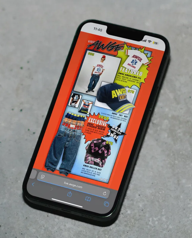 AWGE Paris Fashion Week Web Design