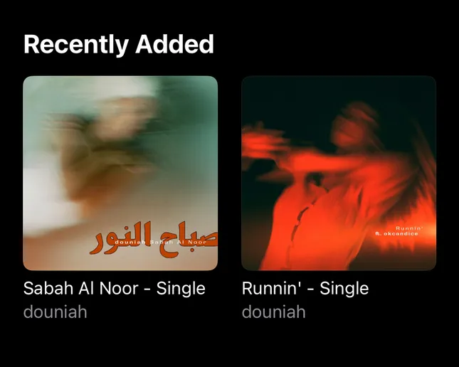 Coverart + Typedesign for Recording Artist 'douniah'