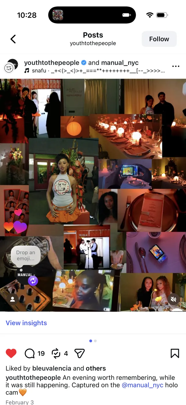 Youth To The People x Manual NYC — Social Partnership