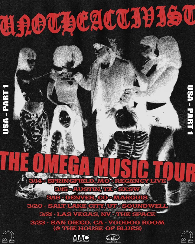 UnoTheActivist ‘The Omega Music Tour’ Flyers 2025
