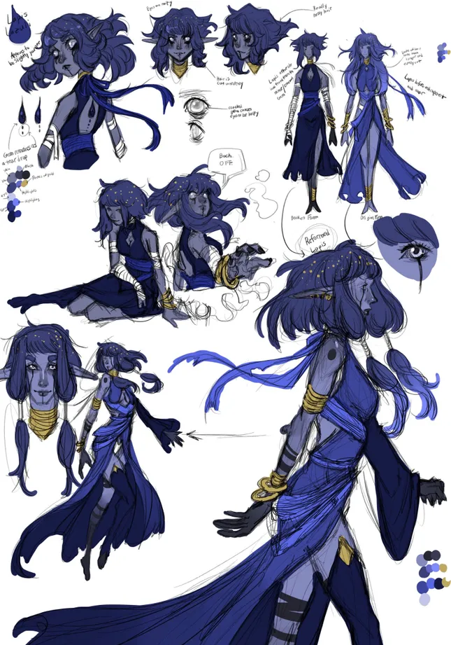 Lapis Lazuli Character Sketches