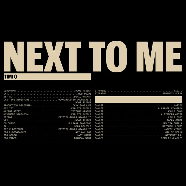 Title Design “Next To Me”