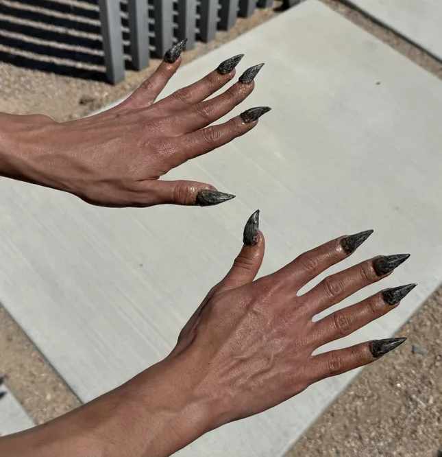 Claws sculpted and applied by Me, applied with pros-aide and liquid latex