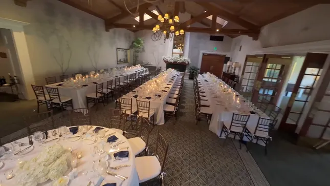 Wedding reception indoor flight - La Jolla Country Club