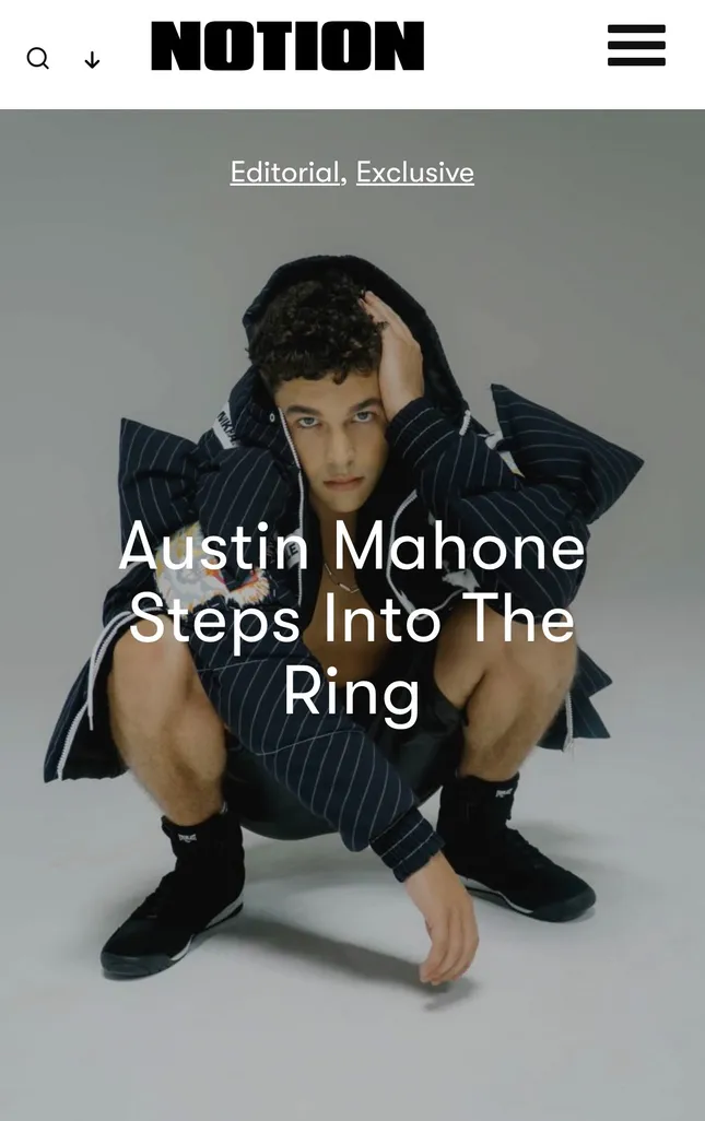 Austin Mahone for NOTION
