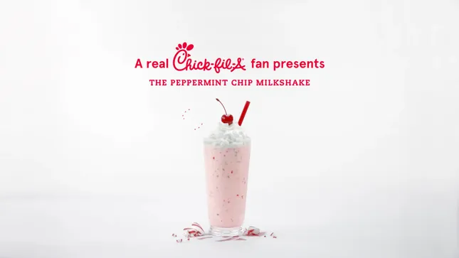 Chick-fil-A - Holiday Food Love 2022 - Peppermint Milkshake