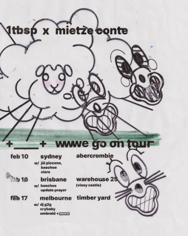 1tbsp x Mietze Conte – wwwe go on tour poster (2023)