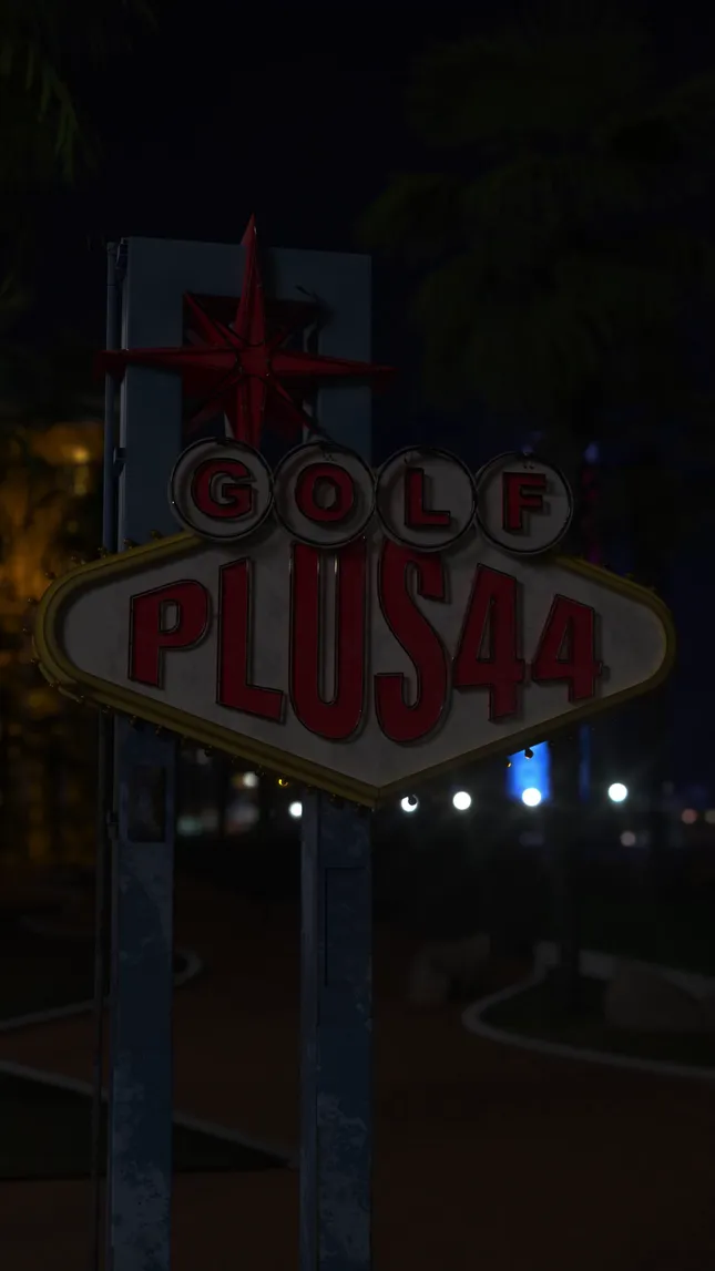 Neon sign for Golf x Plus 44