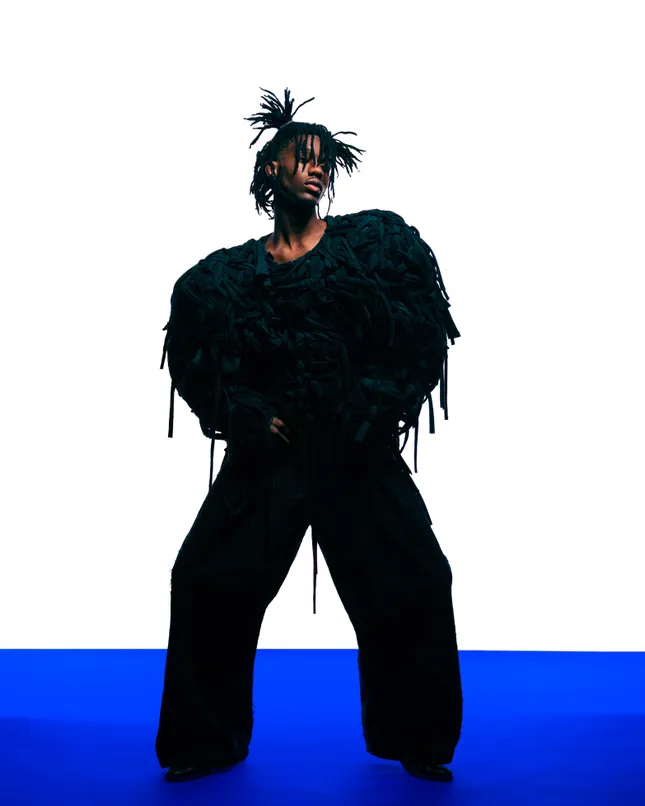 AMIR IN HAORAN ZOU, LOOK II, APOCALYPNATE COLLECTION, 2024