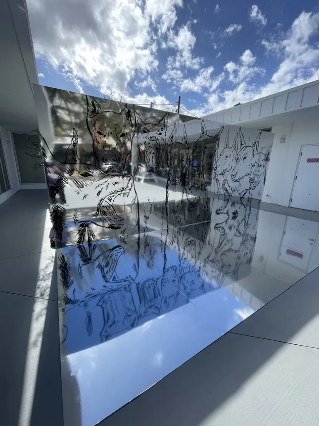 Doberman Mirror Wall