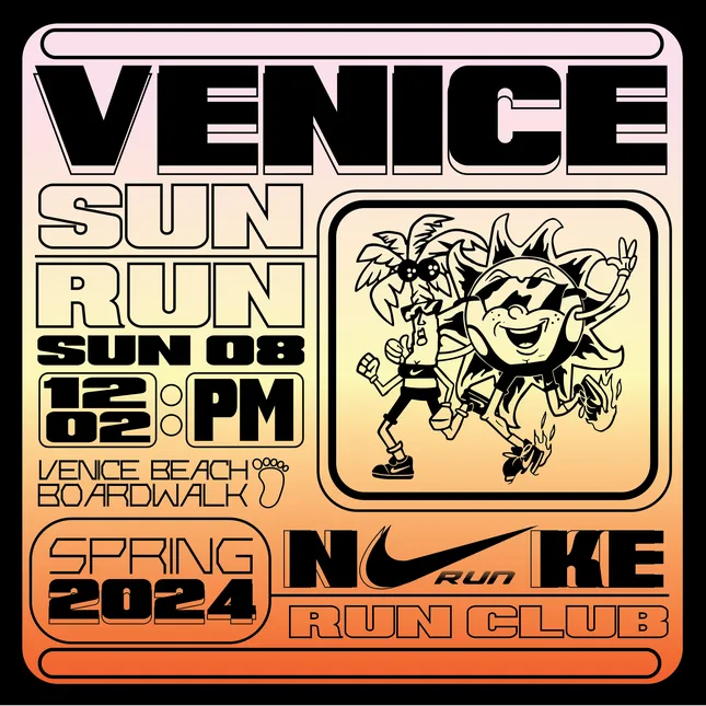 Venice Run Club Instagram flyer
