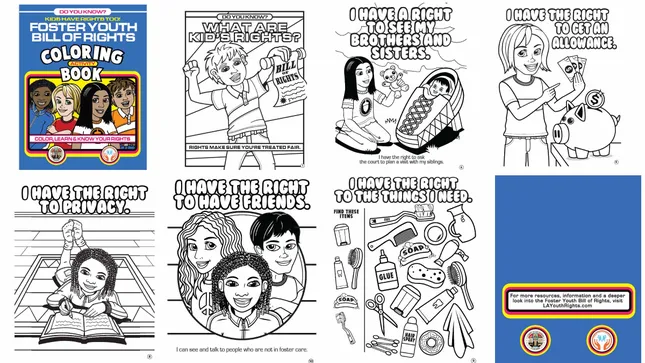 Foster children coloring book