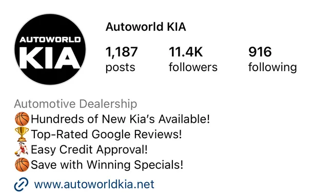 Autoworld Kia - Social Media