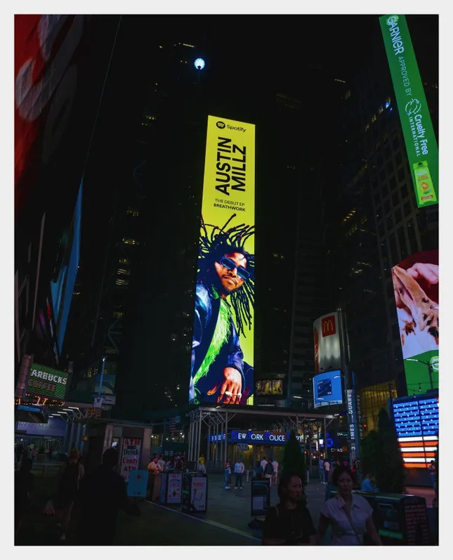 Austin Millz "Breathwork" Album Artwork + Billboard Imagery