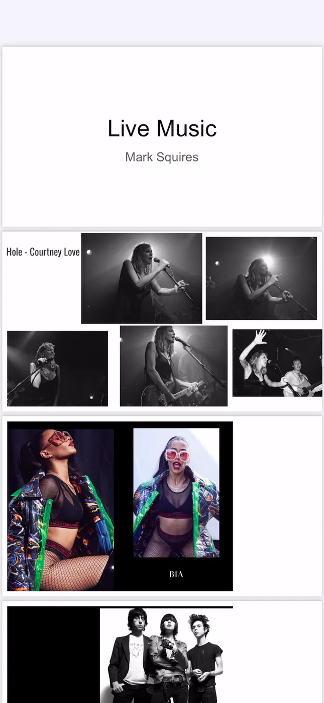 Assorted music and live music