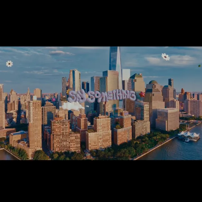 3D Title shot for "SAY SOMETHING" by jaygrdn and luv jacob