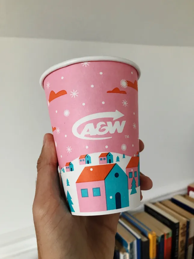 A&W holiday cup design