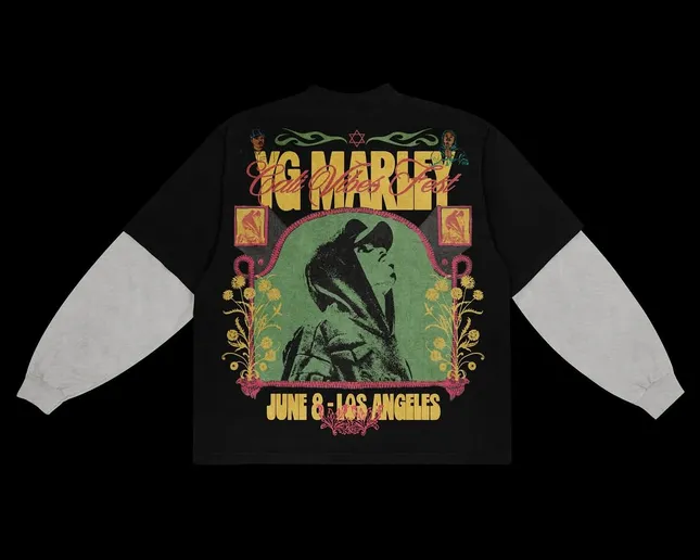 Merchandise design for YG Marley's Cali Vibes show, Los Angeles