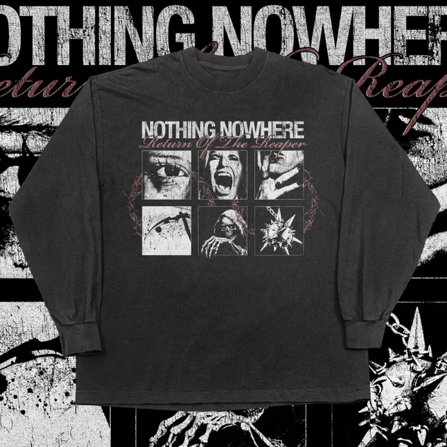 Official merchandise for the @nothing.nowhere "Return of the Reaper" tour