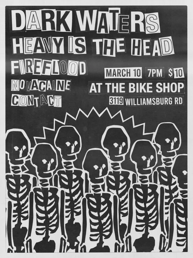 Flyer for DIY Punk show