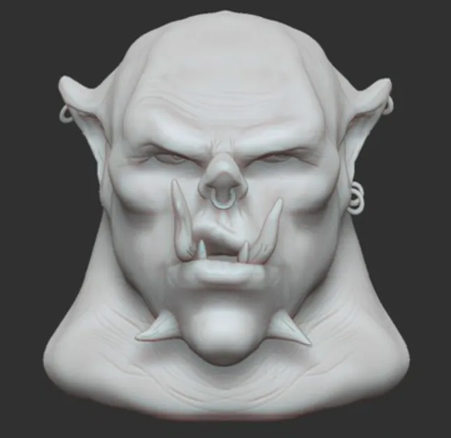 3D modeling example - orc head