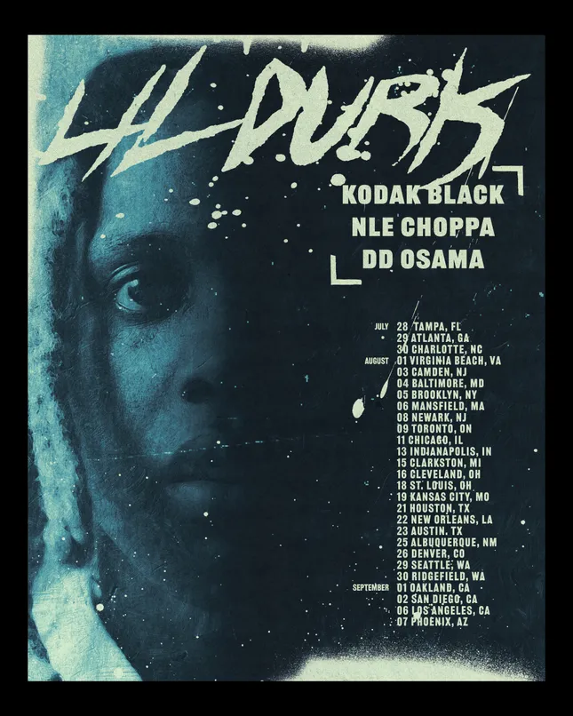 Lettering + Poster design for Lil Durk Tour