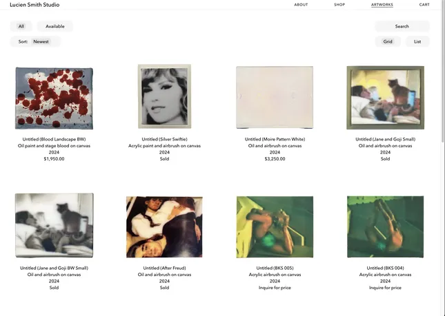 Lucien Smith Studio, Shop, Archive, Auction