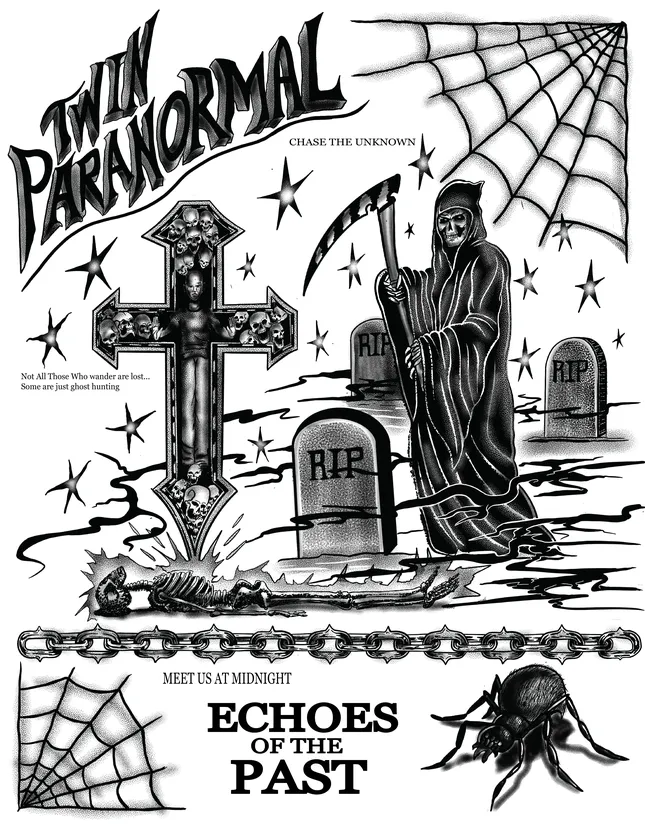 T shirt Graphic for Twin Paranormal