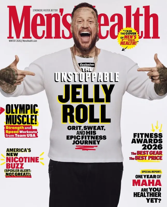 Men’s Health 2026 Winter Cover story featuring Jelly Roll