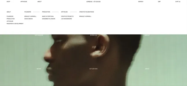 SIREAS STUDIOS User Interface/Experience.