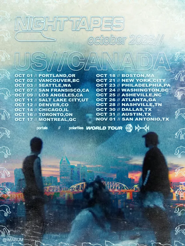 NIGHT TAPES Tour Poster