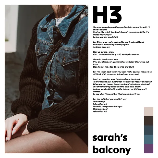 Sarah's Balcony - "H3" Cover Artwork