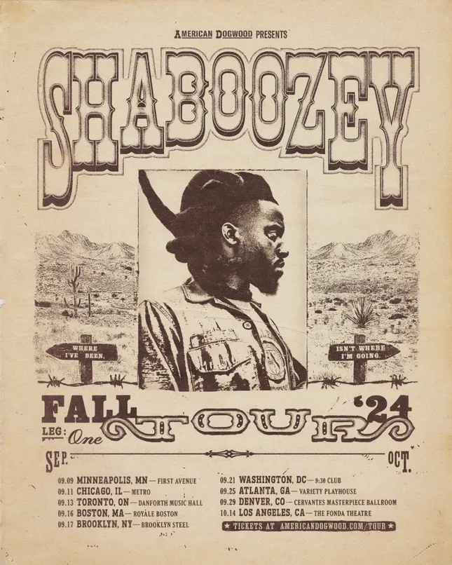 Shaboozey, Fall Tour Flyer (ALT.)
