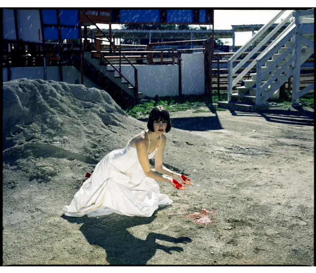 Photoshoot of Leezy for her EP, The Dress.