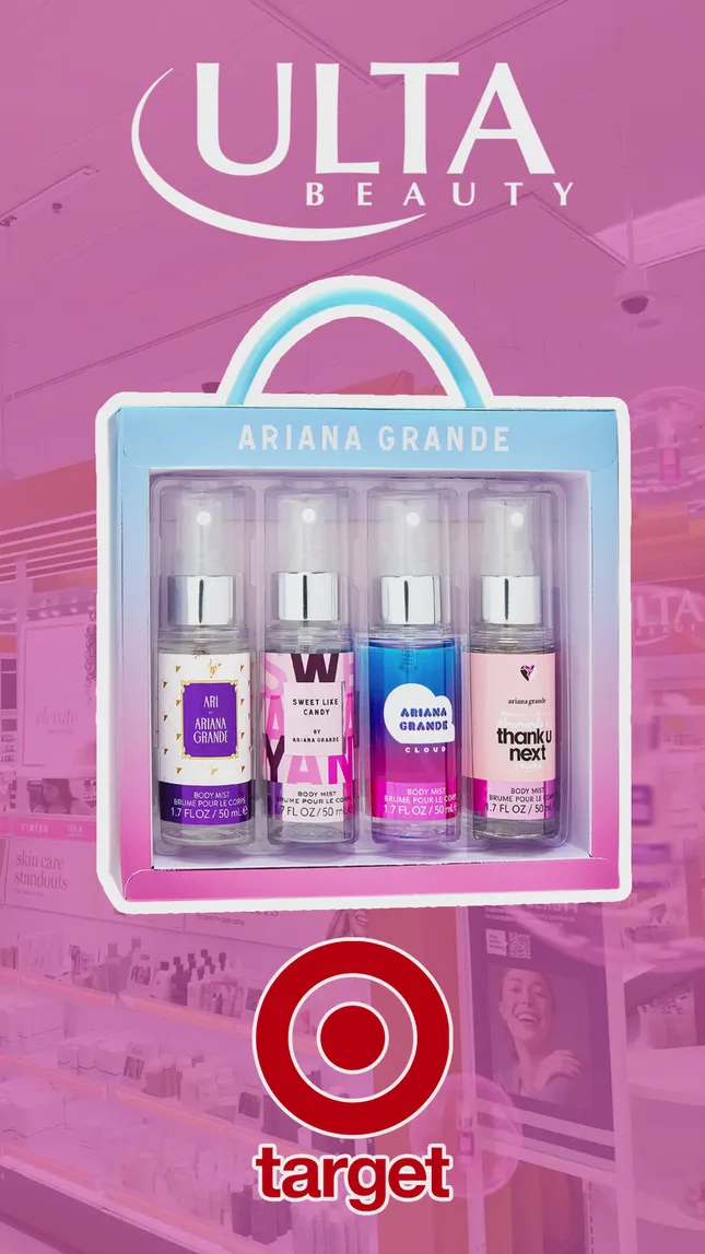 Commercial for Ulta Beauty and Ariana Grande products in Target