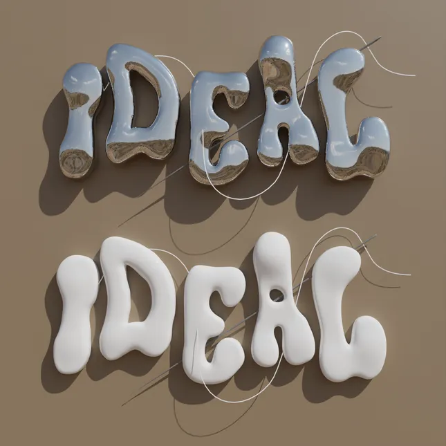 IDEAL 3D Logo Design - Denim Brand Identity