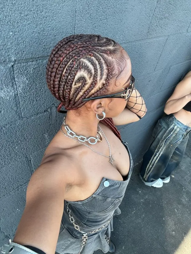 Creative style cornrows ✨@goddesstouchonly