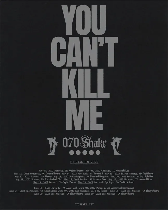 070 Shake - You Can’t Kill Me Tour Poster & Merch
