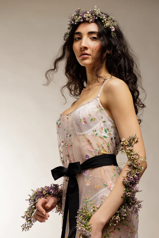 Flavia Piason in flowers