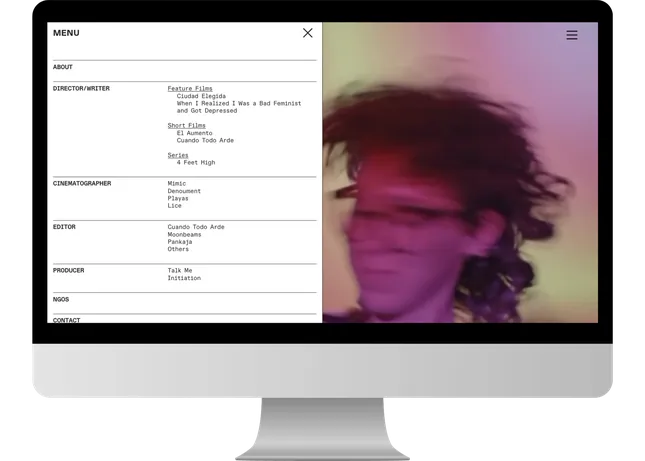 Portfolio Website for Director & Cinematographer
