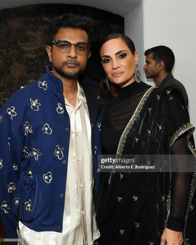 Utkarsh Ambudkah and Naomi Campbell for South Asian Oscar’s 2025