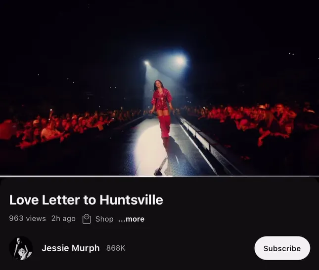 Jessie Murph first arena tour in Huntsville. 2024