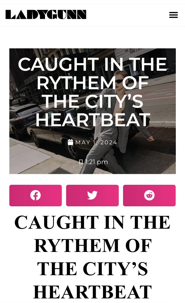 Ladygunn Magazine / Caught in the Rythem of The City’s Heartbeat